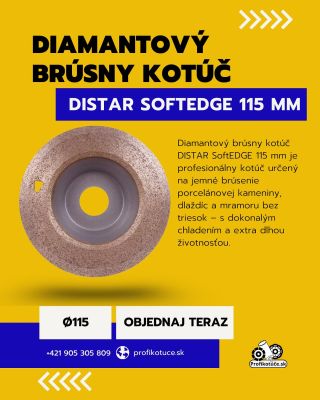 Brúsenie na úplne inej úrovni! Distar SoftEDGE 115 mm – čistý rez, nulové vibrácie, žiadne poškodenie obkladu. Pre...