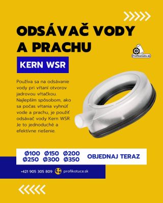 Unikátny Odsávač KERN WSR je tvoj najlepší partner pre jadrové vŕtanie. 💪 Odolný plast a dvojité tesnenie = nulový...