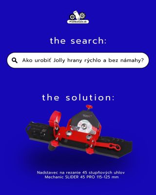 Stop trápeniu s nepresnými Jolly hranami❗️ Už vás nebaví štiepenie, namáhavé ručné brúsenie a nepodarené rohy? Riešenie,...