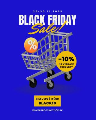 📢 BLACK FRIDAY UŽ ZAJTRA A POTRVÁ DO NEDELE! 🛒🔥 Pripravte sa na najlepšie nákupy roka na www.profikotúče.sk! Akcia sa týka...