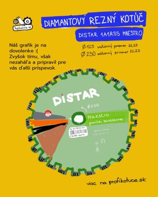 Náš grafik sa síce niekde slní 🏖️, ale my nespíme! DISTAR MAESTRO: 12 mm diamant = Maximum životnosti a bezkonkurenčný...